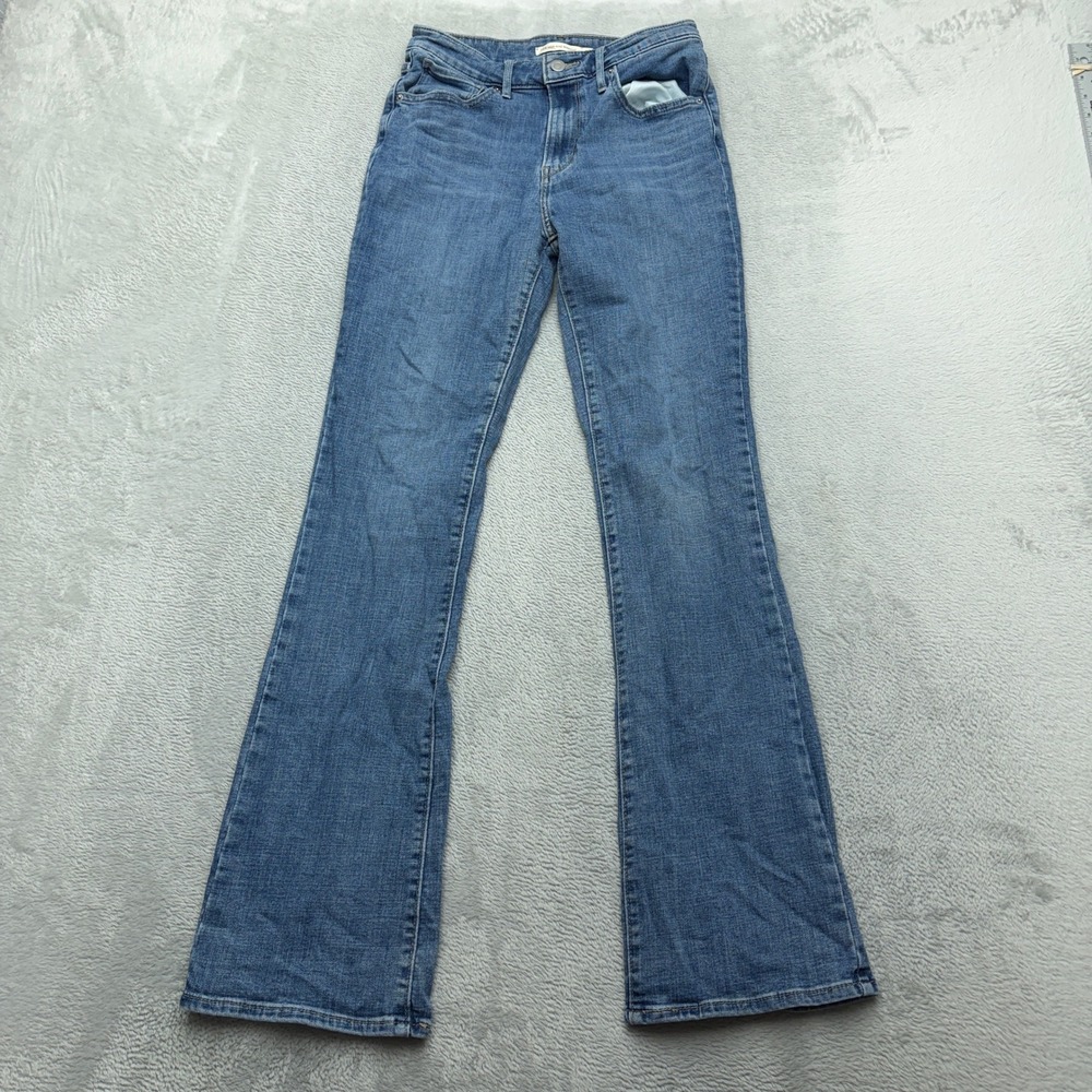 Levis Jeans Womens 27 Blue 725 High Rise Bootcut Stretch Denim Flare Pants